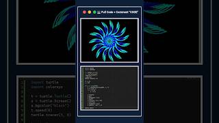 Python Turtle Flower Art 🌸🌀 | Colorful Coding Magic 💻