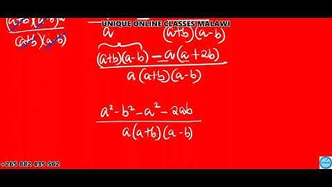 Form 3 Maths - Simplifying Algebraic Fractions