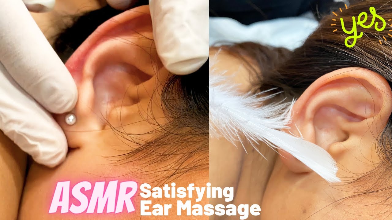 ASMR Extreme Ear massage with oil, lotion /Ear cleaning/Ear Exam on