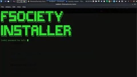 Fsociety Hacking Tools Pack install on Kali Linux 🙂 || fsociety