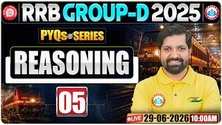 RRB Group D 2026 | Railway Group D Reasoning Class 2026 | Reasoning PYQs By Sandeep Sir