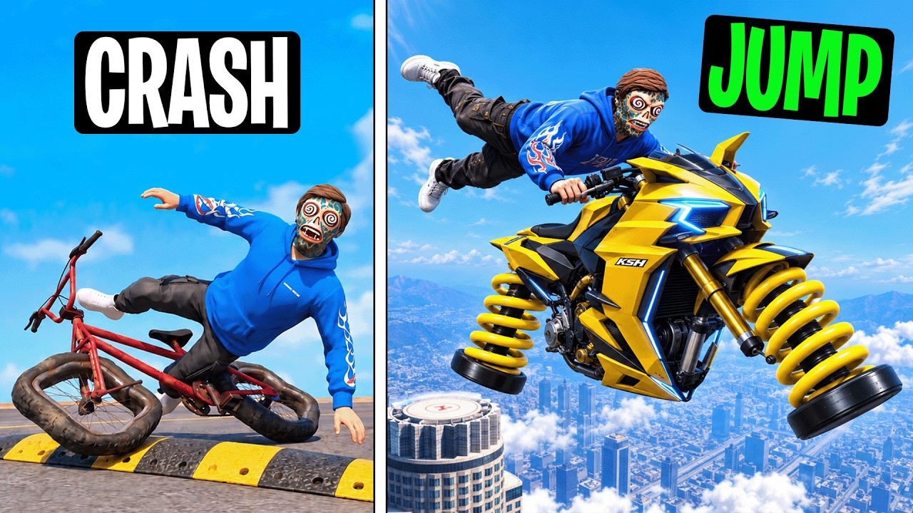 Every Time I Crash, My Bike JUMPS HIGHER in GTA!