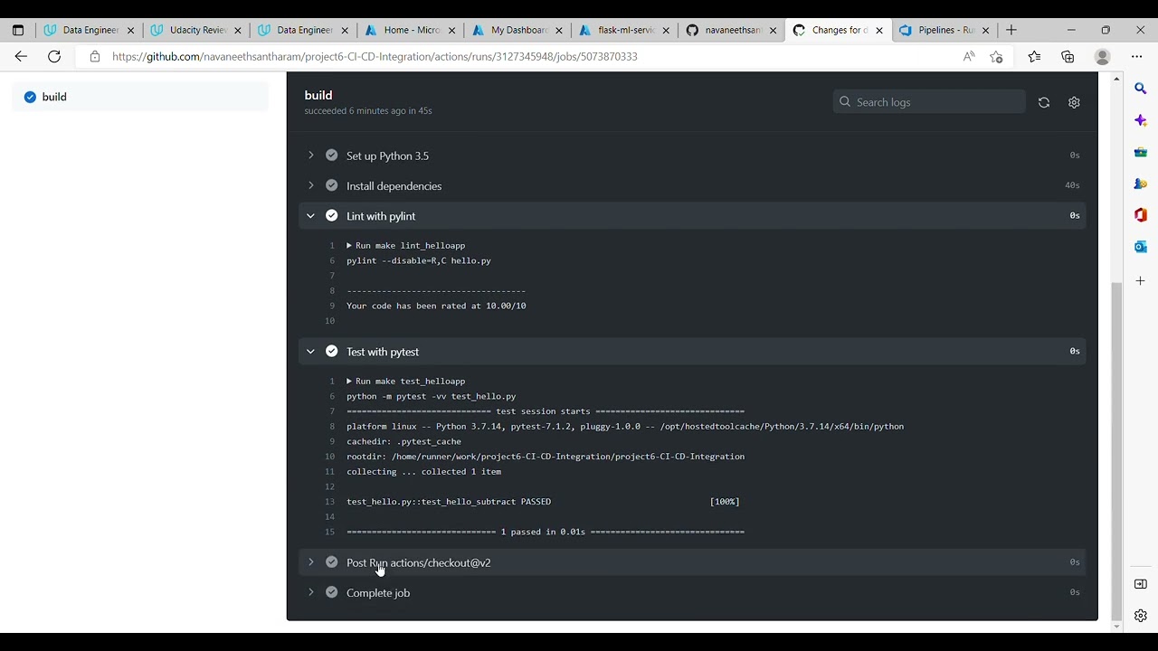 Demo For Azure Pipeline and Git Hub Action Integration for Python