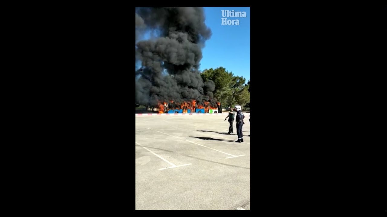 Un bus de la EMT se incendia en Mallorca