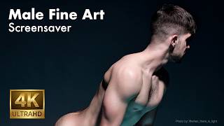 4K Male Gay Nude Fine Art Photography | 1 HOUR of Art for TV &amp; Screensaver | Male Blue Lagoon