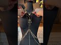 Gold pendant body chain close-up
