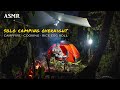 SOLO CAMPING OVERNIGHT | CAMPFIRE | COOKING RICE EGG ROLL & CANAI BREAD | ASMR