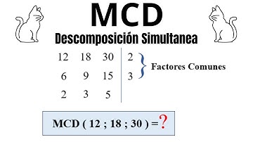 Cómo Calcular el Máximo Común Divisor (MCD) Fácilmente con Descomposición Simultánea PASO A PASO