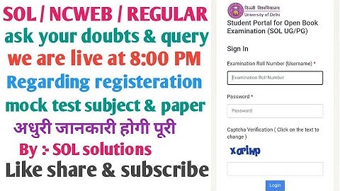 Ask Your Doubts Regarding Mock Test & Registeration live