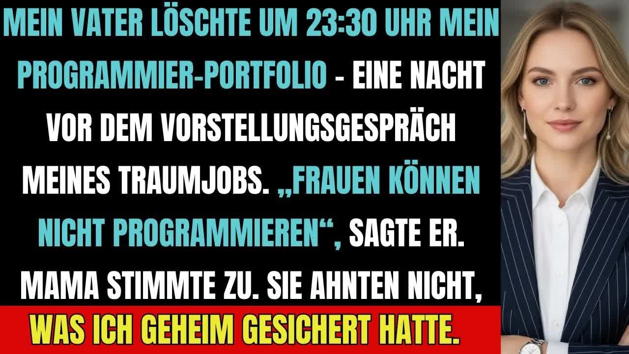 Mein Vater löschte mein Programmier Portfolio – eine Nacht vor dem Vorstellungsgespräch