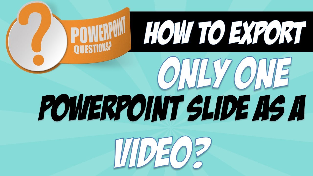 export powerpoint presentation with audio