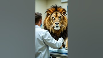 AI shorts lion admitted in hospital #lion #AI videos #shorts #viral #trending #ai #bites #hospital