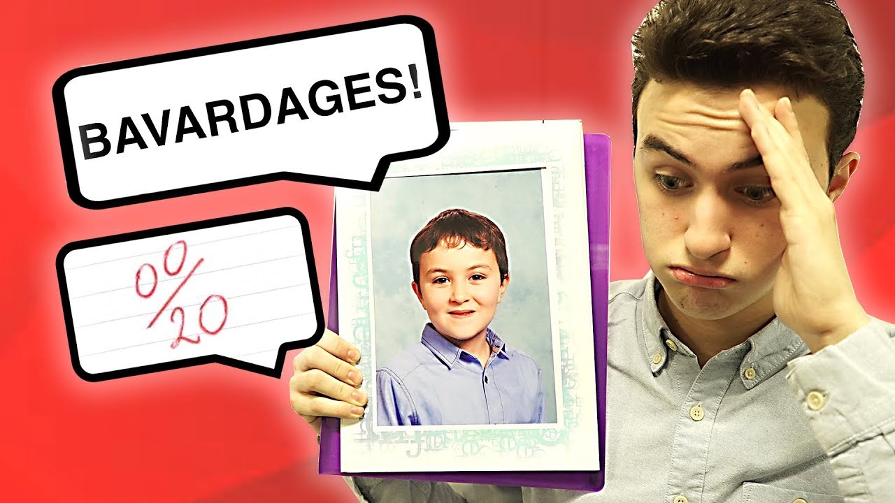 JE DÉVOILE MES PIRES BULLETINS SCOLAIRES (Hugoposé enfant)