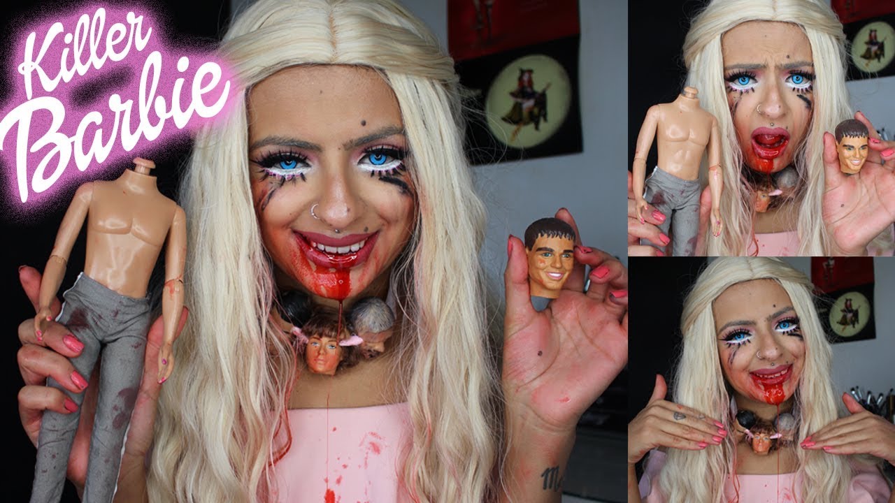 KILLER BARBIE DOLL HALLOWEEN MAKEUP TUTORIAL YouTube