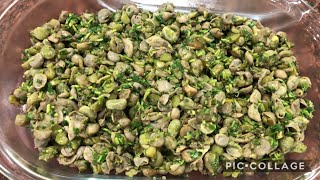 طريقة عمل الفول الأخضر بالزيت والكزبره| How to make green beans with oil and coriander