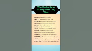 Thumbnail of 💥 Why Zodiac Signs Destroy What They Want 🔥💔#zodiacsigns #ytshorts #astrology #zodiac #usa