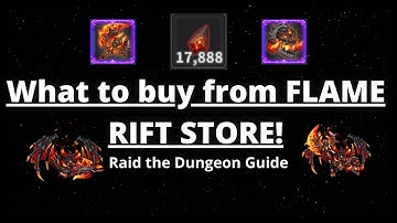 【Raid the Dungeon】What to BUY from the FLAME RIFT STORE!