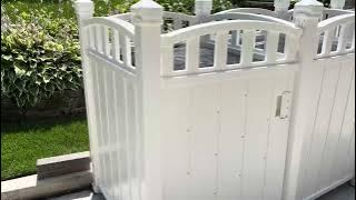 Caprihom Air Conditioner Fence Trash Can Fence, Pool Equipment Enclosure Vinyl Privacy Panel Review