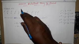 Conversion of Fractional Binary to Decimal in Tamil
