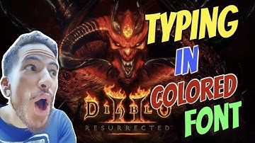 Diablo 2 Resurrected - HOW TO TYPE IN COLOR FONT! - ALT CODES