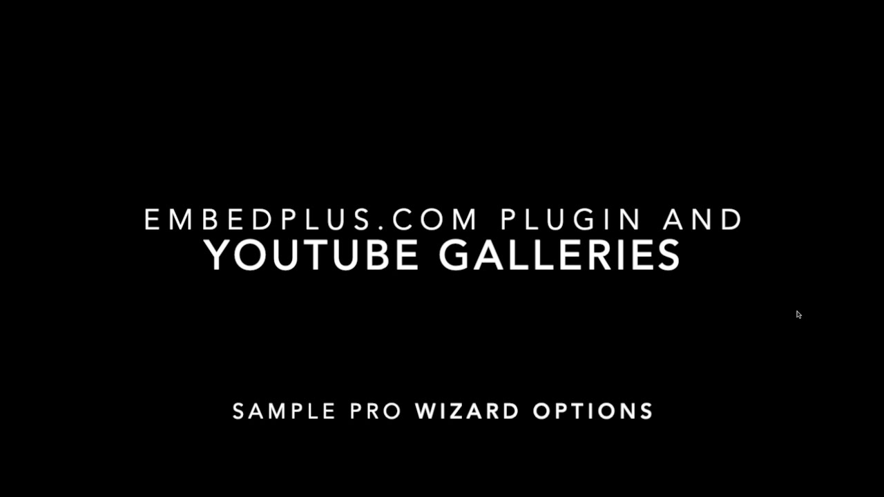 YouTube WordPress Plugin Pro Settings For Galleries YouTube Youtube wordpress plugin pro settings for galleries youtube