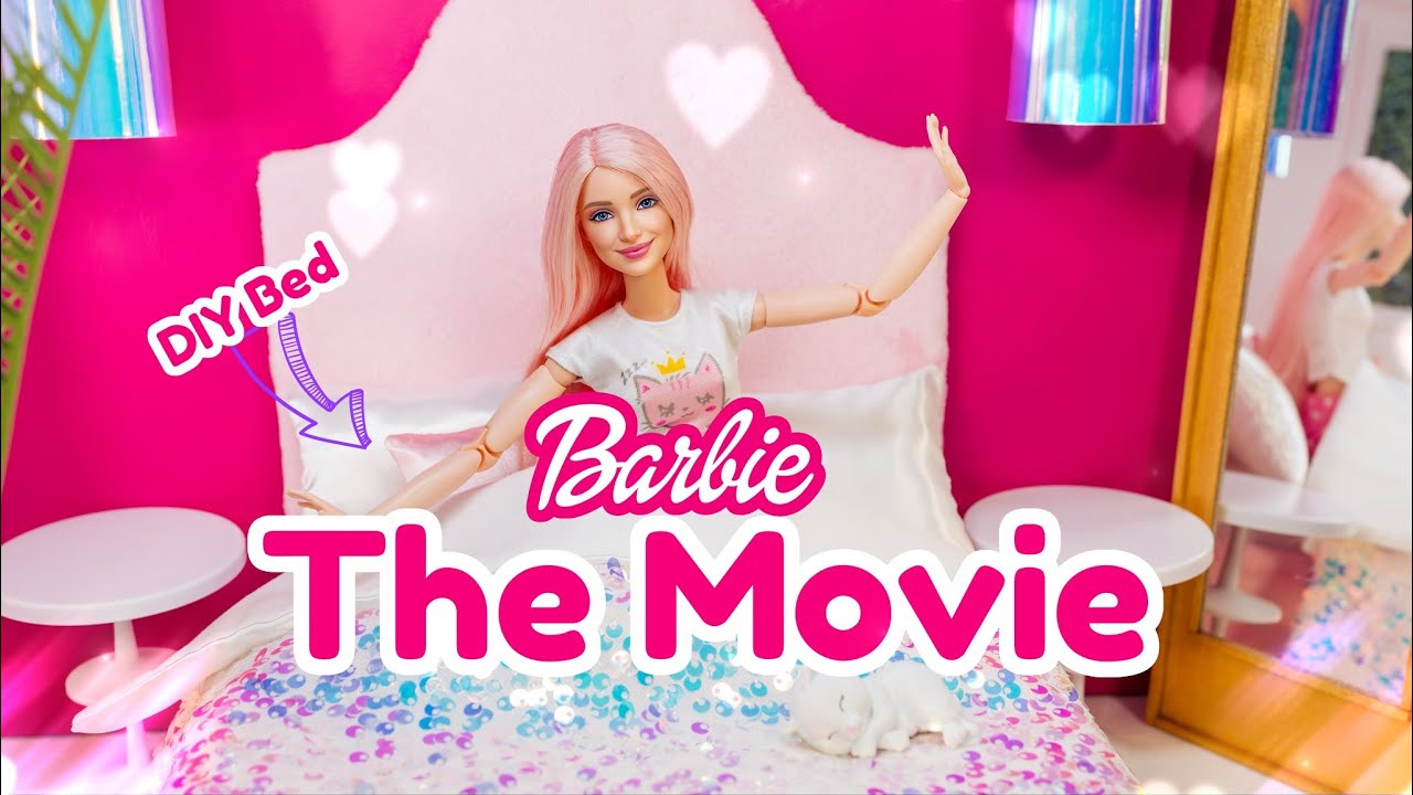 Let's Make a DIY Barbie The Movie Inspired Bed | Plus Closet and ...