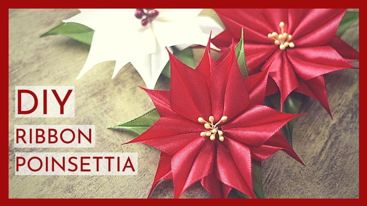 Amazing Ribbon Poinsettias Tutorial: DIY Christmas Decor with Ribbons
