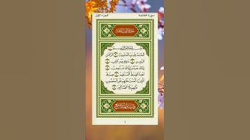الحمد الله رب العالمين 🌷سورة الفاتحة بصوت جميل جدا ⚘حالات واتس اب دينية مؤثرة 🌿