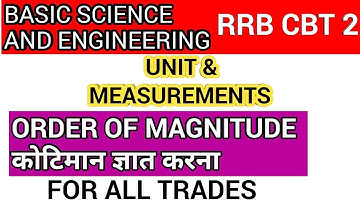 RRB ALP & TECHNICIAN,CBT 2 UNIT & MEASUREMENTS,ORDER OF MAGNITUDE,BASIC SCIENCE AND ENGINEERING