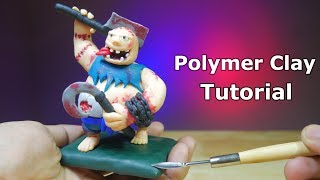 How to make :  Zombie from Last Heroes: Battle of Zombies  Game - Polymer clay tutorial screenshot 4