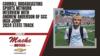 Carroll Broadcasting Sports Network interview w Andrew Anderson of SCC in High Jump at State Track