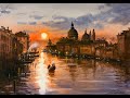 How to paint Venice in watercolor painting demo by javid tabatabaei