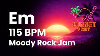 E Minor (Em) Guitar Backing Track - Moody Rock Jam - 115 BPM