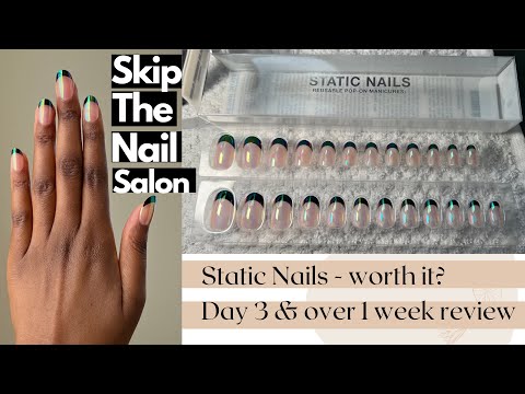 At Home static nails application|Tutorial|Long lasting|DIY Home manicure |Honest review|Reusable?