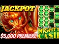 5,000 On High Limit Slot Machines ! JACKPOT HANDPAY On Mighty Cash Double Up Slot | LIVE SLOT PLAY