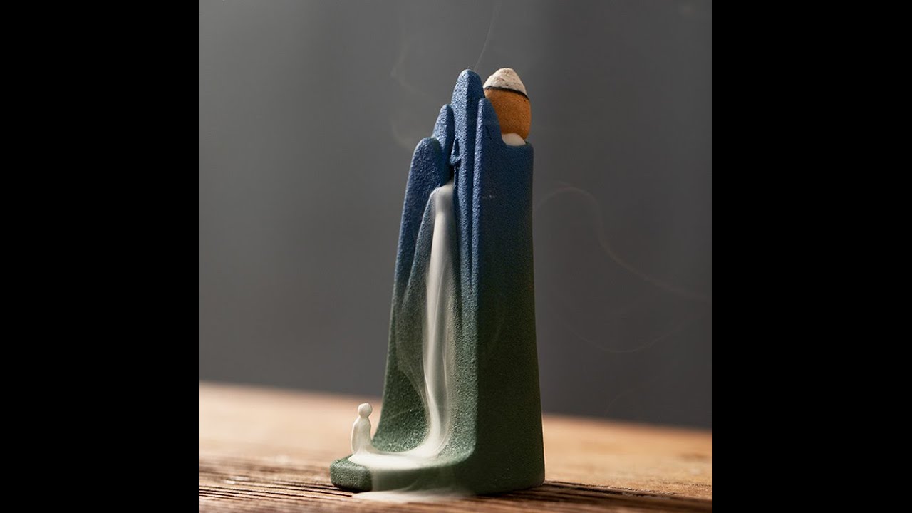 ceramic incense waterfall - YouTube