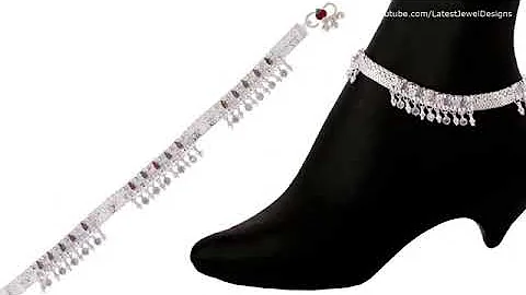 Fashionable Silver Anklets Designs For Women | Sil...