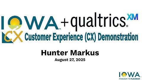 Qualtrics CX Demonstration