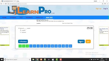 Java test on learnpro.in.net