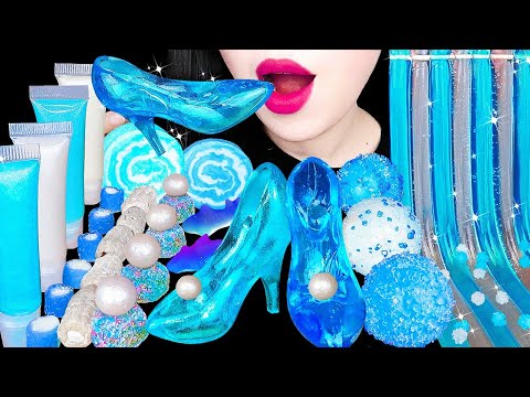 ASMR EDIBLE <strong>GLASS</strong> <strong>SHOES</strong>, LIP GLOSS, JELLY NOODLES, COTTON CANDY 유리구두, 먹는 립스틱, 투명 젤리국수 EATING SOUNDS
