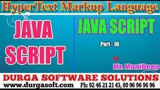 JAVA Script|| JavaScript Part-10 by Manideep