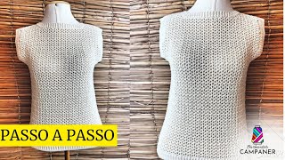REGATA EM CROCHÊ SUPER FÁCIL UNISSEX - PASSO A PASSO | @CrochetariaOficial 