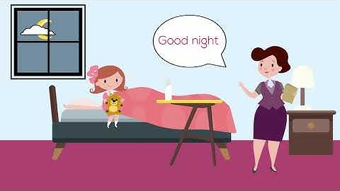 Từ vựng Tiếng Anh cho bé về cách chào hỏi - Good night - Bé học Tiếng Anh cùng TiDocs