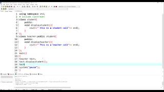 C++ Base Class And Derived class