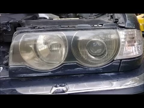 How to remove BMW e38 headlight assembly - YouTube