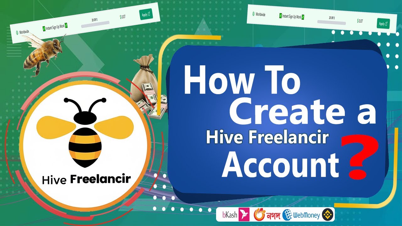 Create a HIVE Freelancir Account NOW and Get Daily Online Jobs in 2025