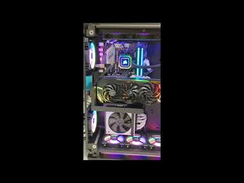 Thermaltake Core P8 TG Black -Corsair LL120 RGB -Corsair iCUE H150i Elite Capellix Liquid CPU Cooler - video from Msystems