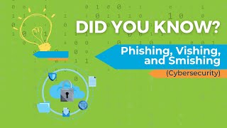 Did You Know? | Phishing, Vishing, & Smishing