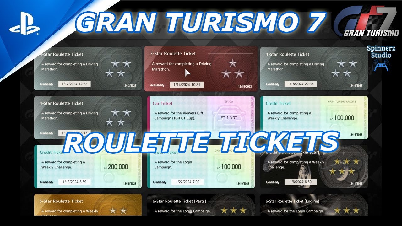Gran Turismo 7 Roulette Tickets GT7 Roulette Tickets YouTube