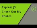 Express js  router and routes